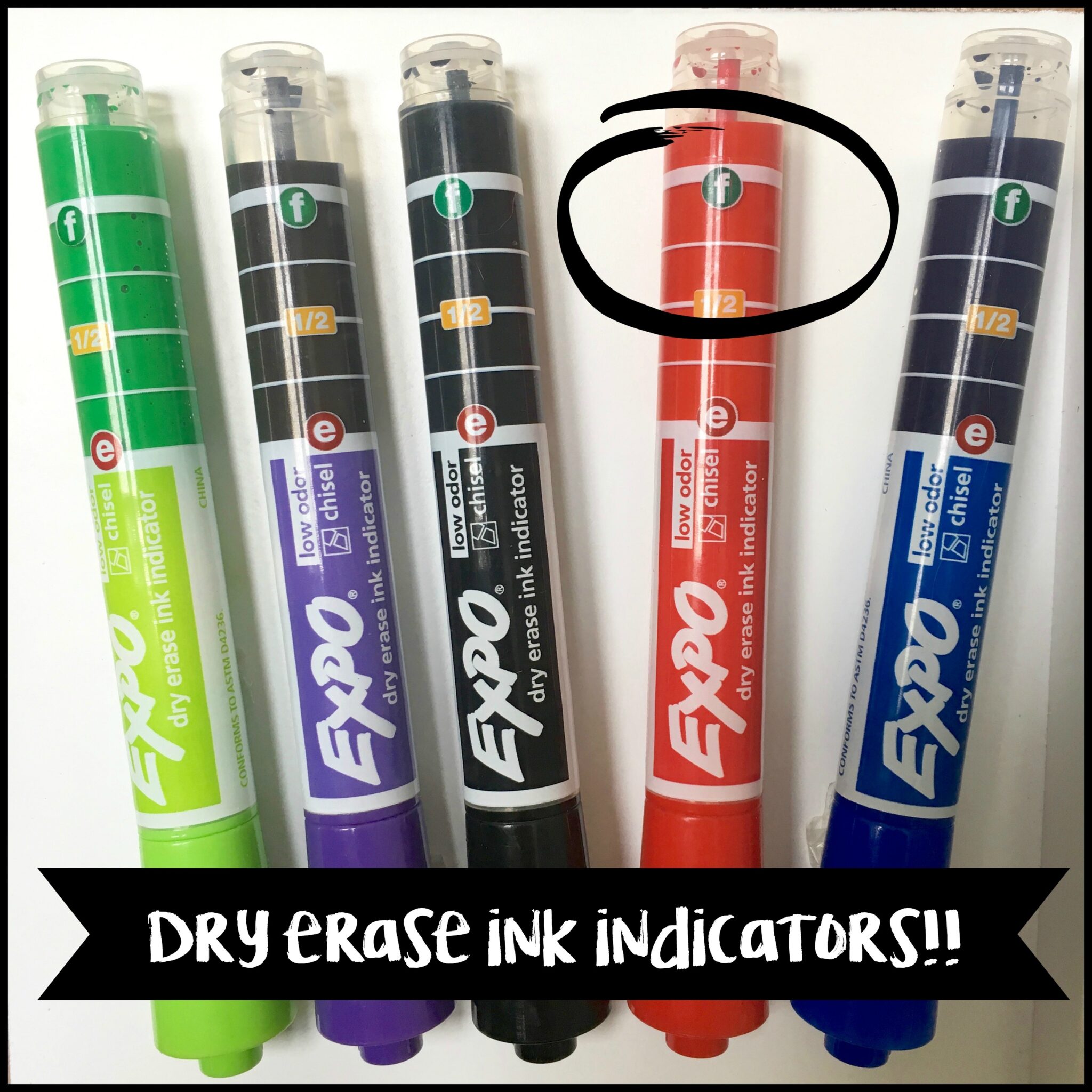 Truth For Teachers Expo dry erase markers with ink indicators so you